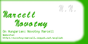 marcell novotny business card